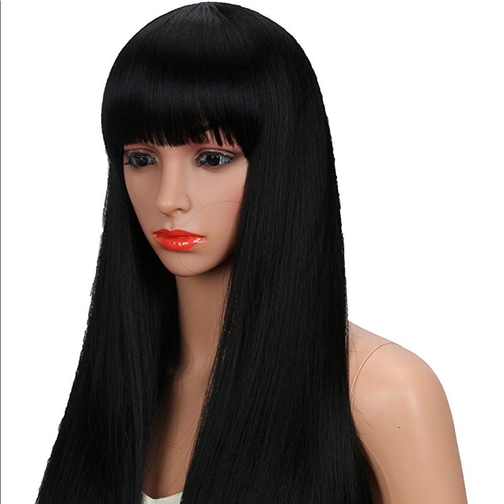 1b wig with bangs